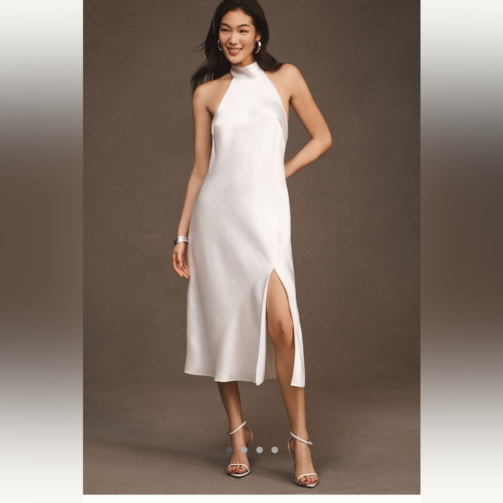 Sachin + Babi White Sheath Dress with Slit